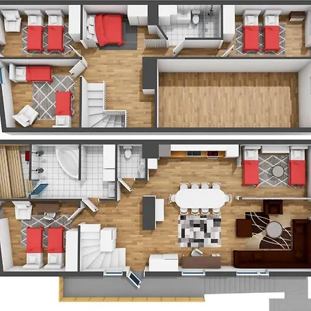 아파트 President Spacious Center Apartment, Sleeps 10